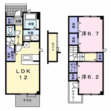 デュエル ミサキA 101の間取り図