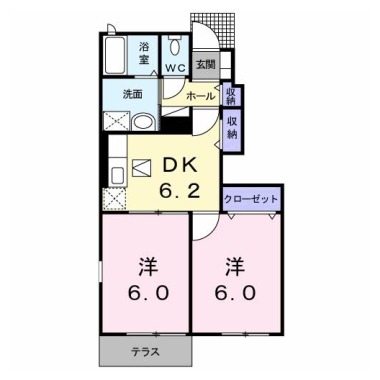 アグリーアブル レジデンス A 103の間取り図