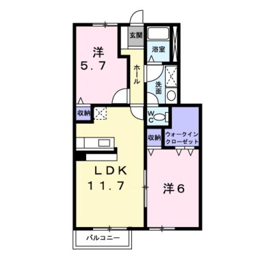 セレノ住友A 105の間取り図