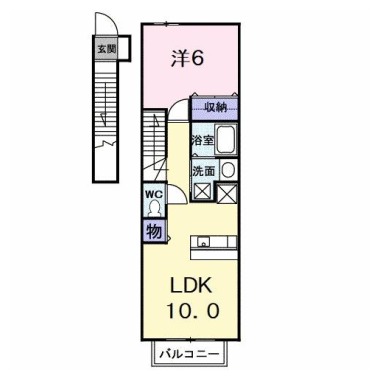 メホール・丈六 202の間取り図