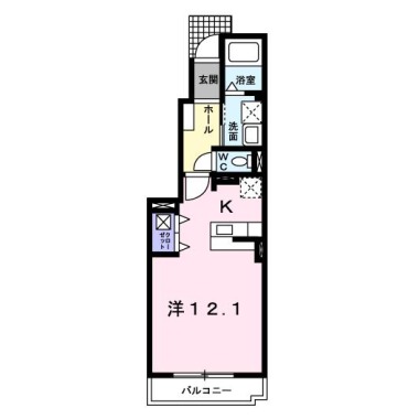 ヴェル ドゥーラ II 102の間取り図