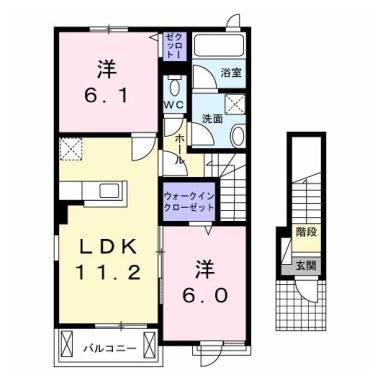 ユーズガーデン II 201の間取り図