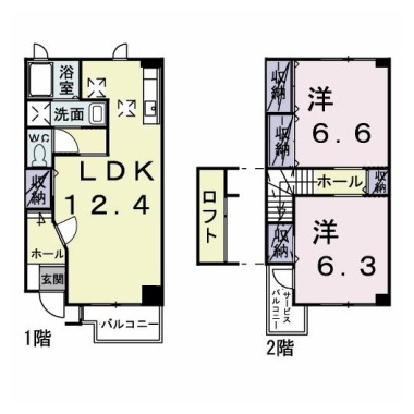 アウローラA 102の間取り図