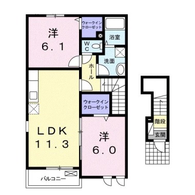 トォリ セッテ 201の間取り図