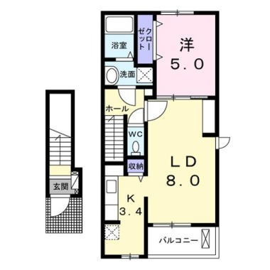 ライオンハートA 205の間取り図