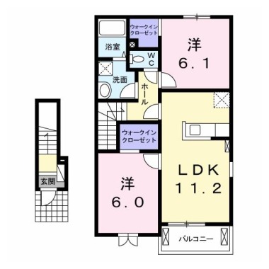 フォー クローバー A 203の間取り図