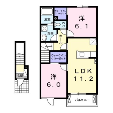 エー エンジェル 202の間取り図