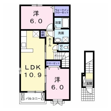 アヴォンリー II 201の間取り図