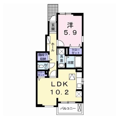 グレイスコート 1号館 101の間取り図