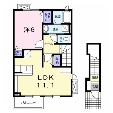 パールハウスC 202の間取り図