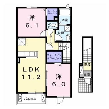 サン・メゾン C 202の間取り図