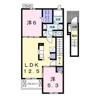 キャッツ アイ 202の間取り図