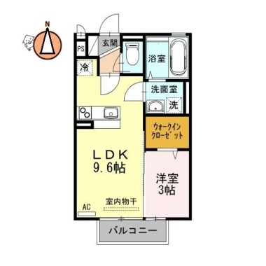 カーサフェリオ南佐古 102の間取り図