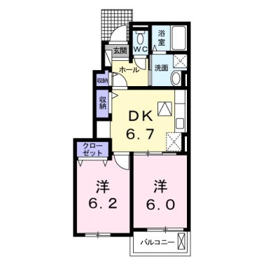 フィールドビーチ羽ノ浦 I 103の間取り図