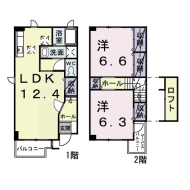 ボン・ファミーユB 101の間取り図