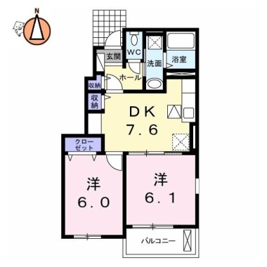 ラ・ドゥサーII 101の間取り図