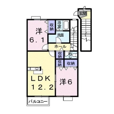 アルモニーA 202の間取り図