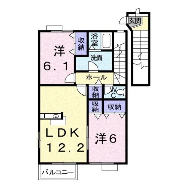 アルモニーA 203の間取り図