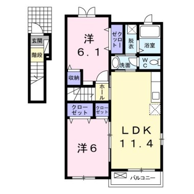 フォレスト ヴィラA 201の間取り図