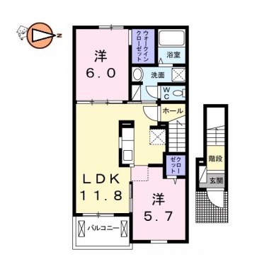 アルカーサI 202の間取り図