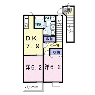 フォンテーヌA 202の間取り図