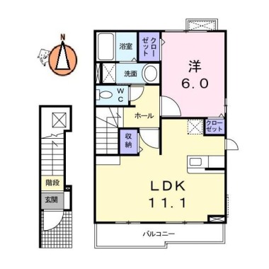 パピヨン 203の間取り図