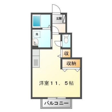 国府町早淵 アパート 1R 102の間取り図