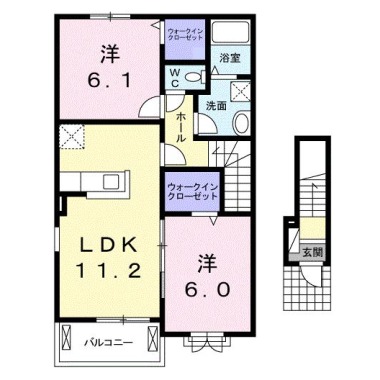 ファミール ful ful A 201の間取り図