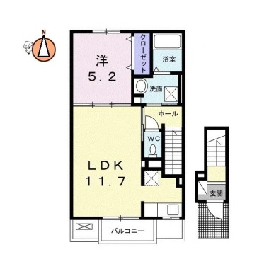 シュエット 201の間取り図