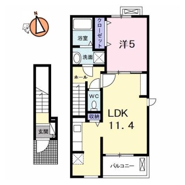 メゾン・ド・KOU A 206の間取り図