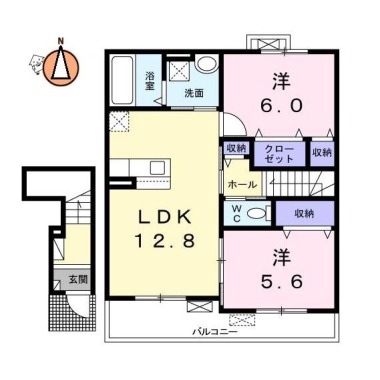 リヒト・コオリ 参 202の間取り図