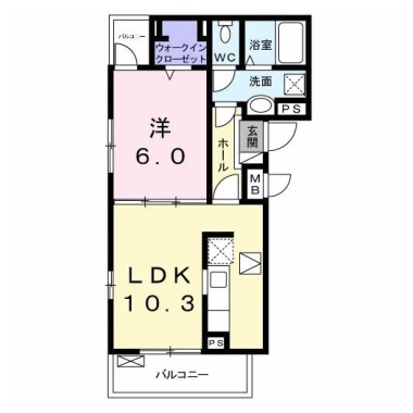 FLAT YーIII 301の間取り図