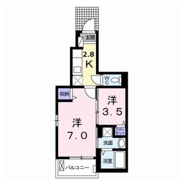 マリオ北島 A 103の間取り図