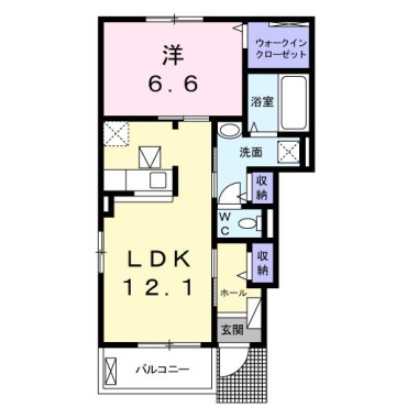 エスポワール・藍 101の間取り図