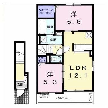 ココン II 203の間取り図