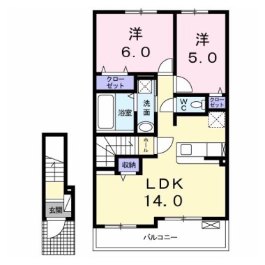 ボヌールメゾンA 203の間取り図