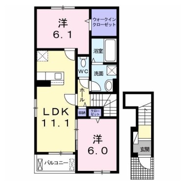 ベルデ日の峰 201の間取り図