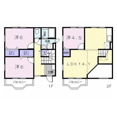 シャルマンKー1 101の間取り図