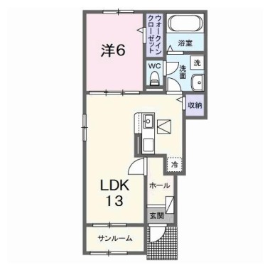 フォンテーヌ 小松島A 101の間取り図