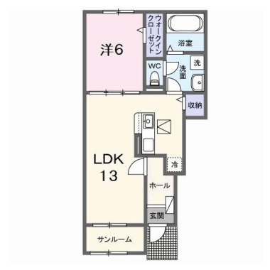 フォンテーヌ 小松島A 102の間取り図