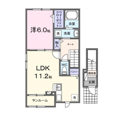 グラン ルナ 201の間取り図