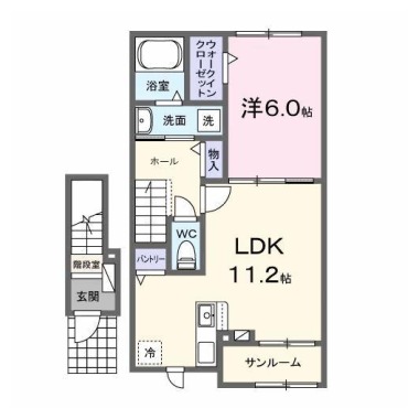 グラン ルナ 202の間取り図