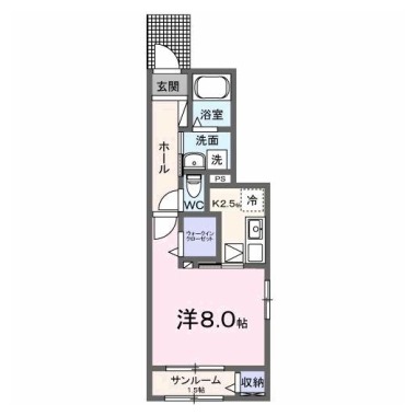 アデル・クラージュ羽ノ浦 I 101の間取り図