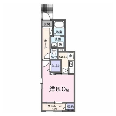 アデル・クラージュ羽ノ浦 I 105の間取り図