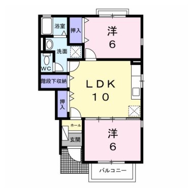 ヴィラ・ファミールA 103の間取り図