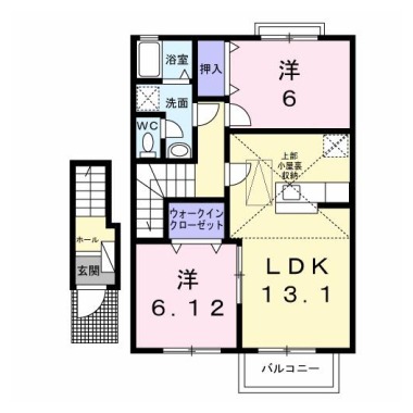 ヴィラ・ファミールA 202の間取り図