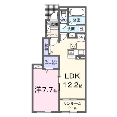 アルシャムス I 102の間取り図