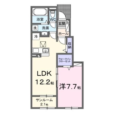 アルシャムス I 105の間取り図