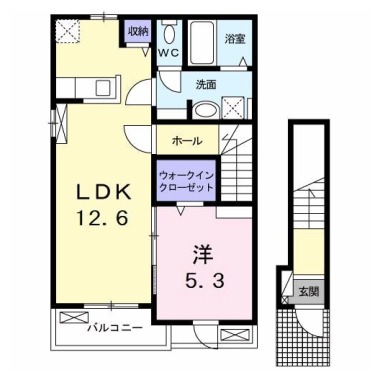 ルミエール古庄I 201の間取り図