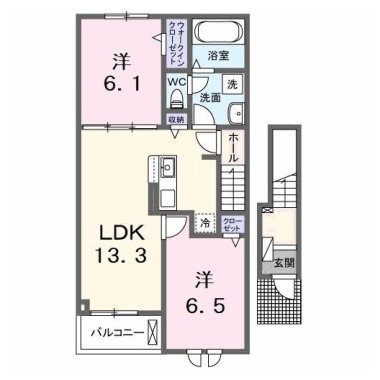 ルミエール古庄III 202の間取り図